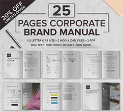 indesign模板－企业品牌手册(通用型/25页)：Brand Manual v.1